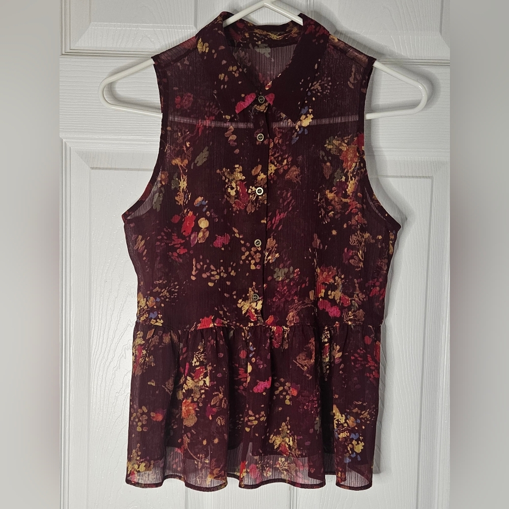 Nearly Sheer Sleeveless Blouse